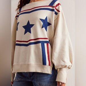 We The Free Graphic Camden Pullover, size XL